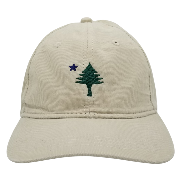 Maine Flag Tree Star Corduroy Stone Hat