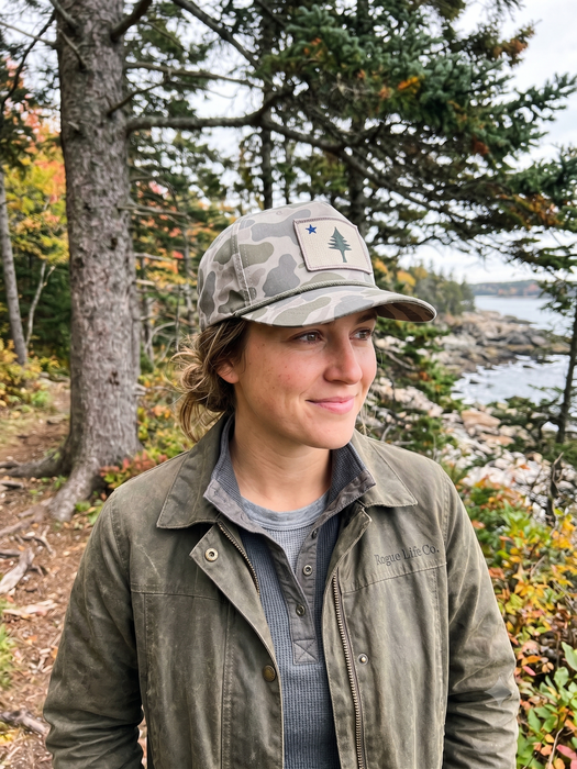 Maine Flag Camo Recycled Performance Trucker Hat ROGUE LIFE Co. Hat