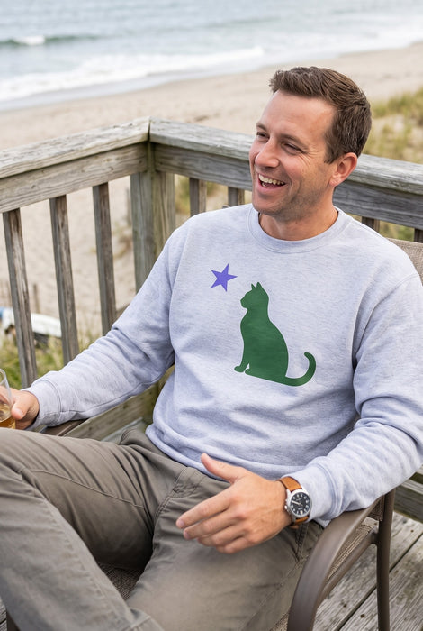 Maine Cat Flag Crewneck Sweater ROGUE LIFE Co. Sweatshirt