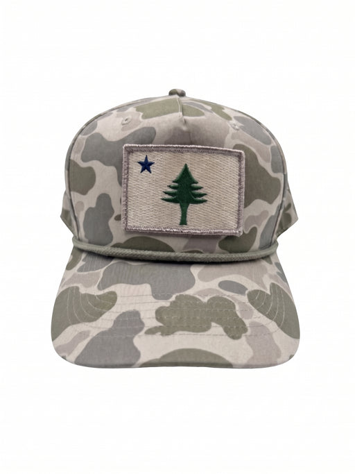 Maine Flag Camo Recycled Performance Trucker Hat ROGUE LIFE Co. Hat
