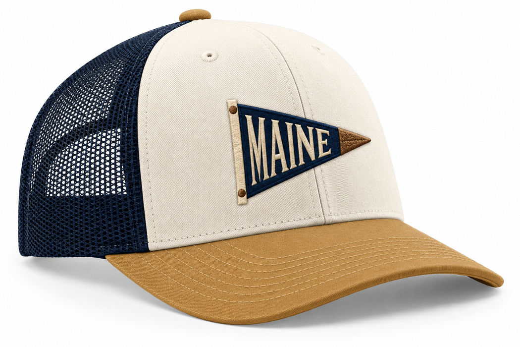 Maine / East Coast Pennant Trucker Hat ROGUE LIFE Co. Hats