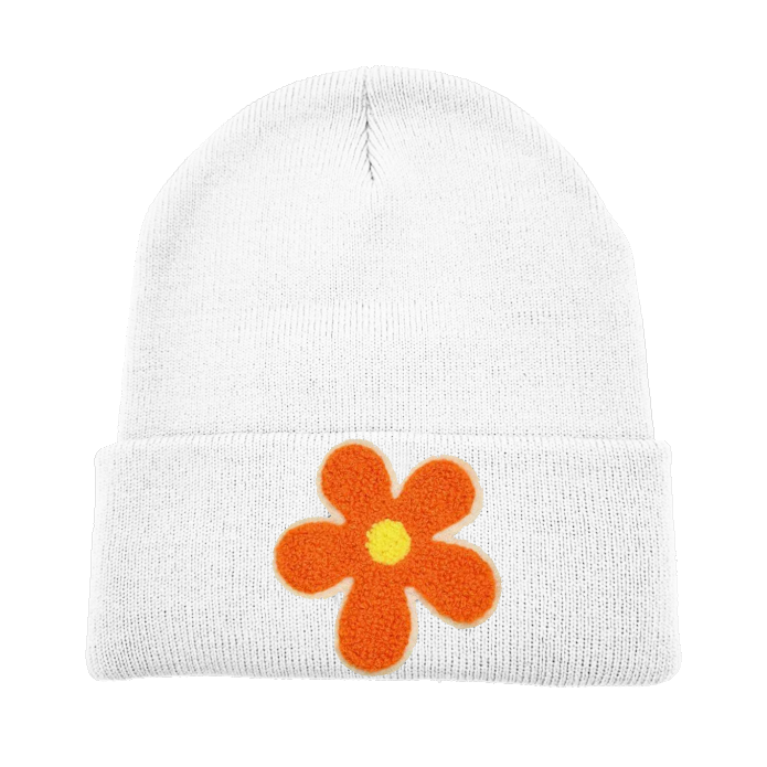 Youth Flower Chenille Beanie