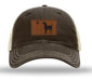 Leather Maine Dog Flag Trucker Hat ROGUE LIFE Co. Hat