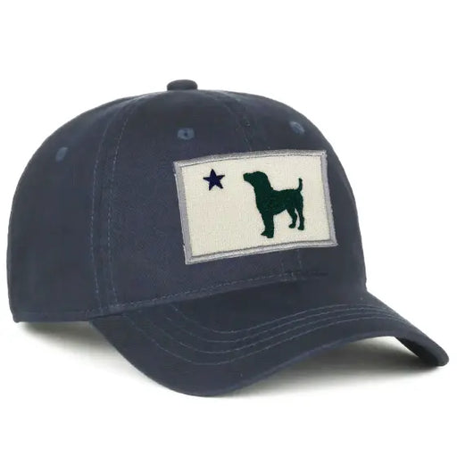 Maine Flag Dog Patch Twill Hat SHOP ROGUE WEAR Hats Navy
