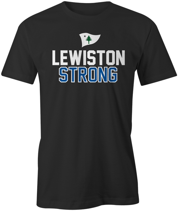 ADULT Lewiston Strong Fundraiser Pennant Black T-shirt