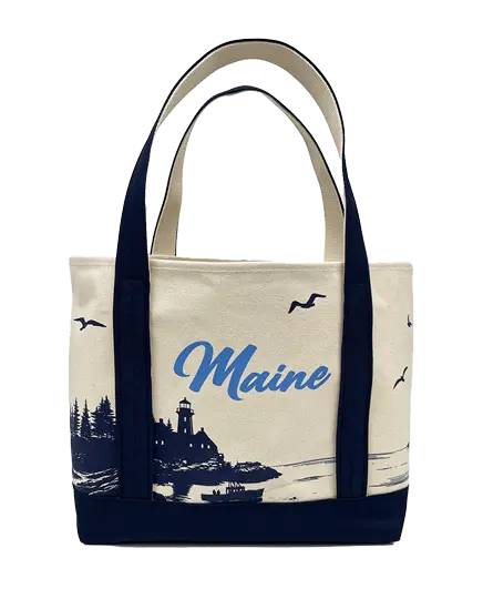 Maine lighthouse Tote SHOP ROGUE WEAR Bags