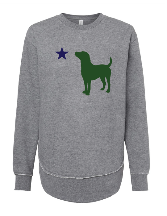 Women's Dog Flag Weekend Fleece Crewneck