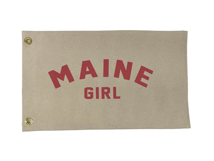 Maine Girl Canvas Flag