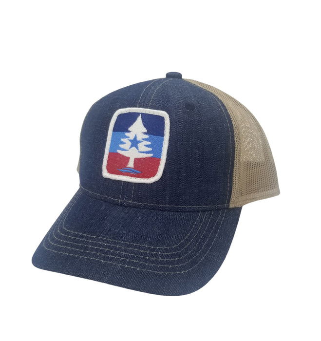 RLM All American Stripe 3 Trucker Hat - Denim