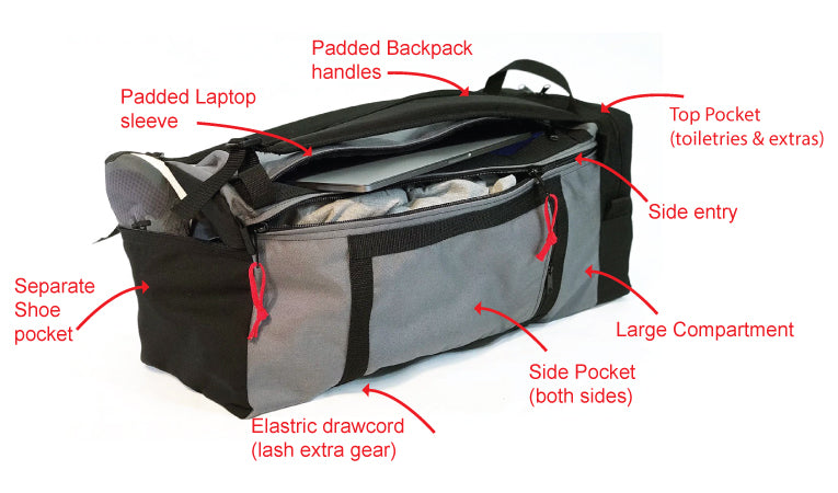 The Getaway Hybrid Backpack 50L - Royal/Black